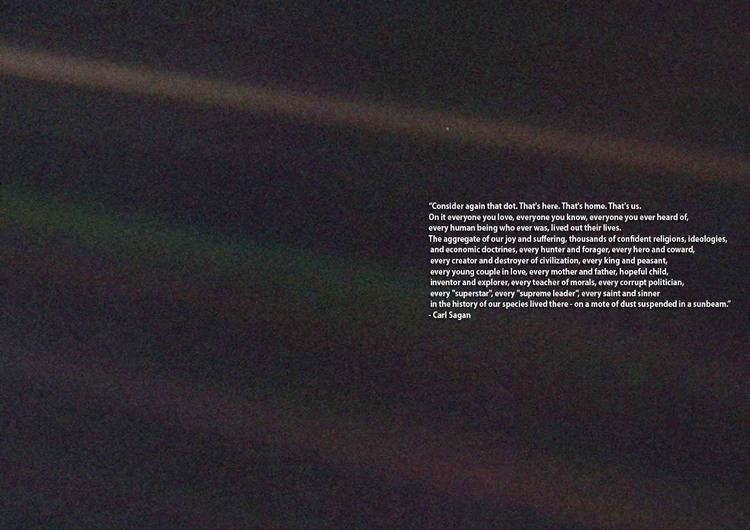 Pale Blue Dot The Pale Blue Dot 25 years ago on this day space