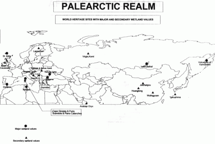 Palearctic realm World Heritage Thematic Studies