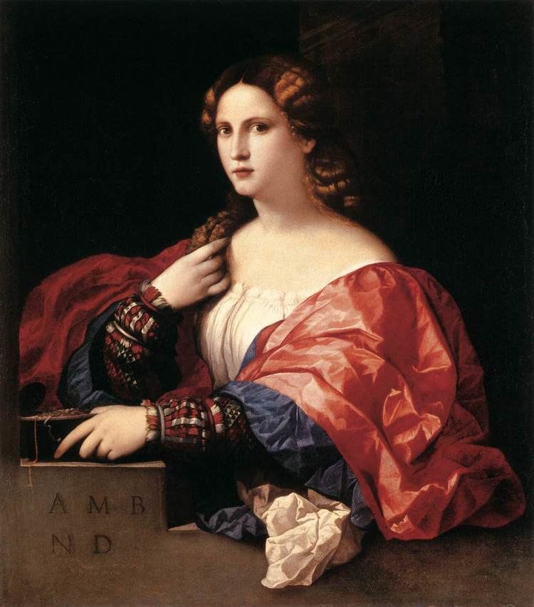 Palma Vecchio Portrait of a Woman La Bella by PALMA VECCHIO