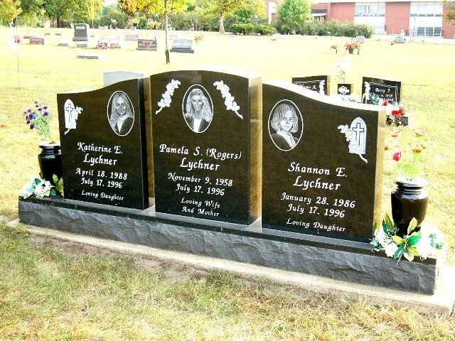 The grave of Pam Lychner, Katherine Lychner, and Shannon Lyncher