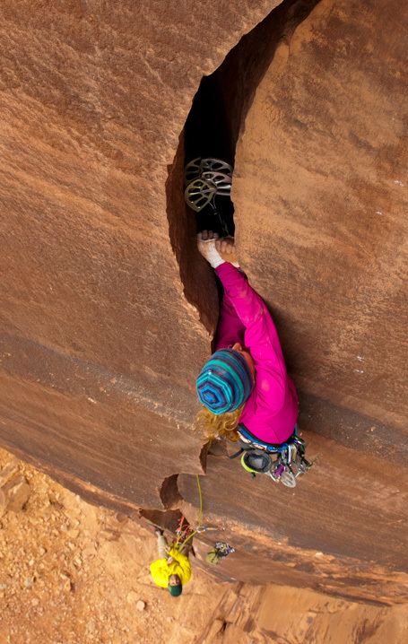 Pamela Pack Taking the Drivers Seat on the First Ascent of The Dark Passenger
