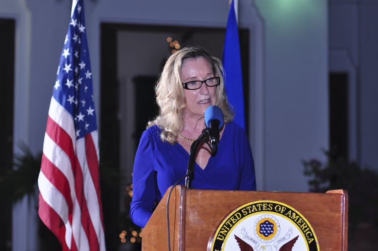 Pamela White Outgoing US ambassador to Haiti Pamela White calling it