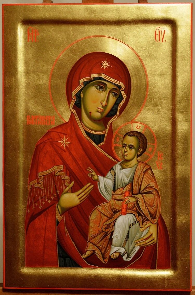 Panagia Portaitissa Panagia Portaitissa painted icon Byzantine Icon Painting