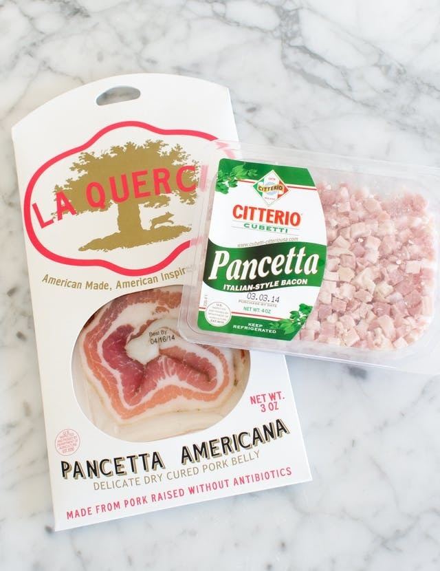 Pancetta What39s the Difference Between Bacon Pancetta and Prosciutto Kitchn