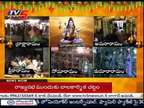 Pancharama Kshetras Maha Shivaratri Celebrations at Pancharama Kshetras TV5 News YouTube