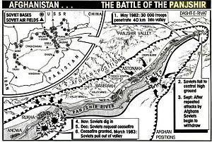 Operation Map of Panjshir, 1983