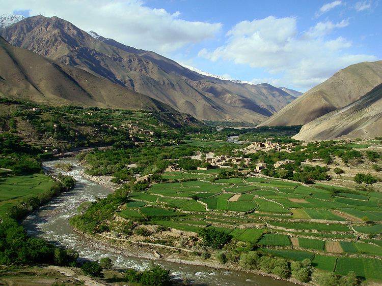 View of Panjshir Valley in Northeastern Afghanistan.