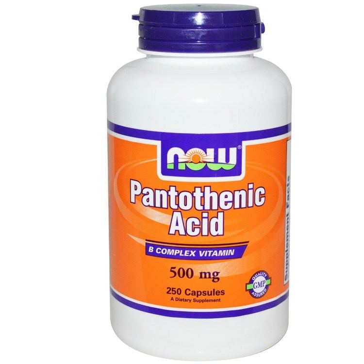 Pantothenic acid Now Foods Pantothenic Acid 500 mg 250 Capsules iHerbcom