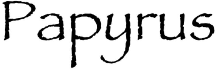 Papyrus (typeface) FilePapyrus typefacepng Wikimedia Commons