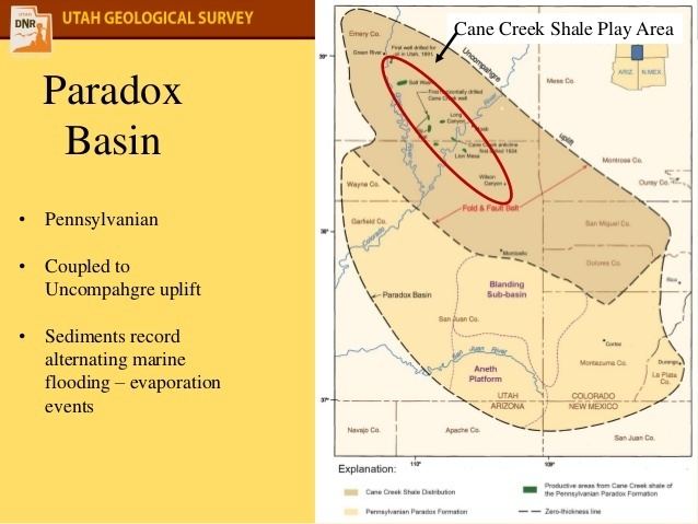 Paradox Basin Geological Evaluation of the Cane Creek Shale Pennsylvanian Paradox