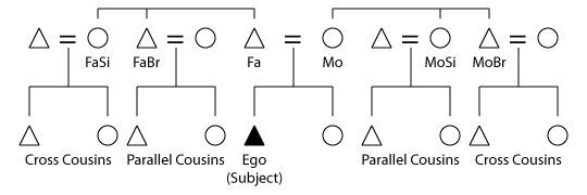 Parallel and cross cousins