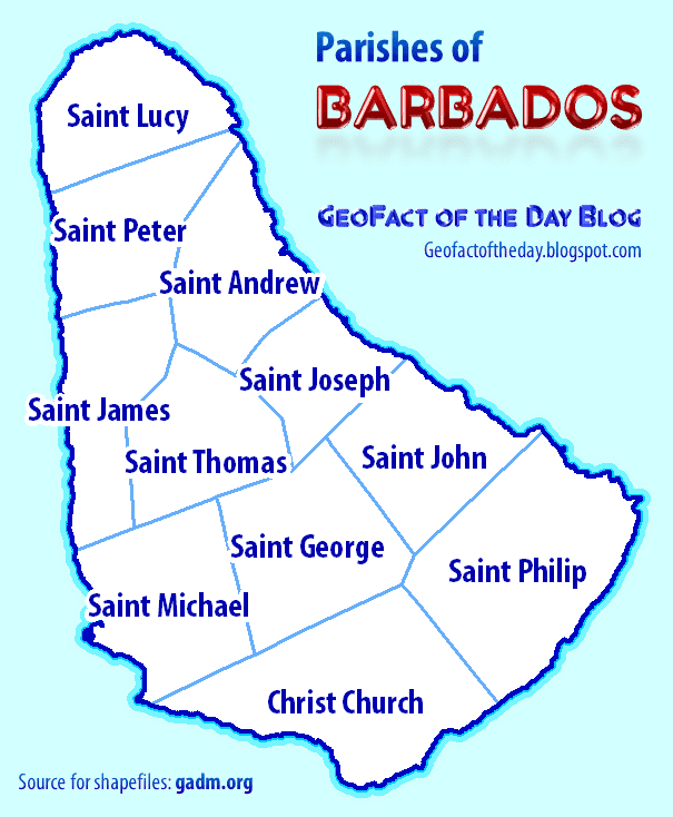 Parishes of Barbados GeoFact of the Day Parishes of Barbados