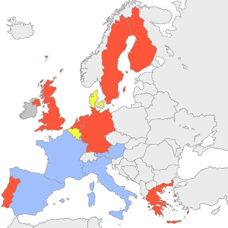 Parties in the European Council during 2002