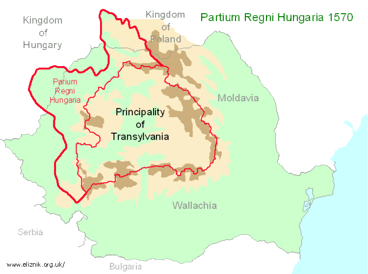 Partium Romanian political regions in 1939