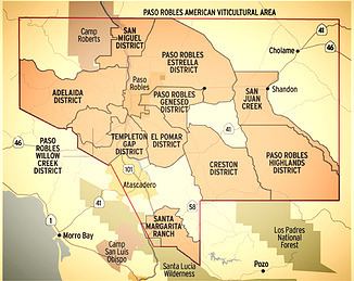 Paso Robles AVA On Your Left Wine Company Premium Wines Paso Robles Paso Robles AVA