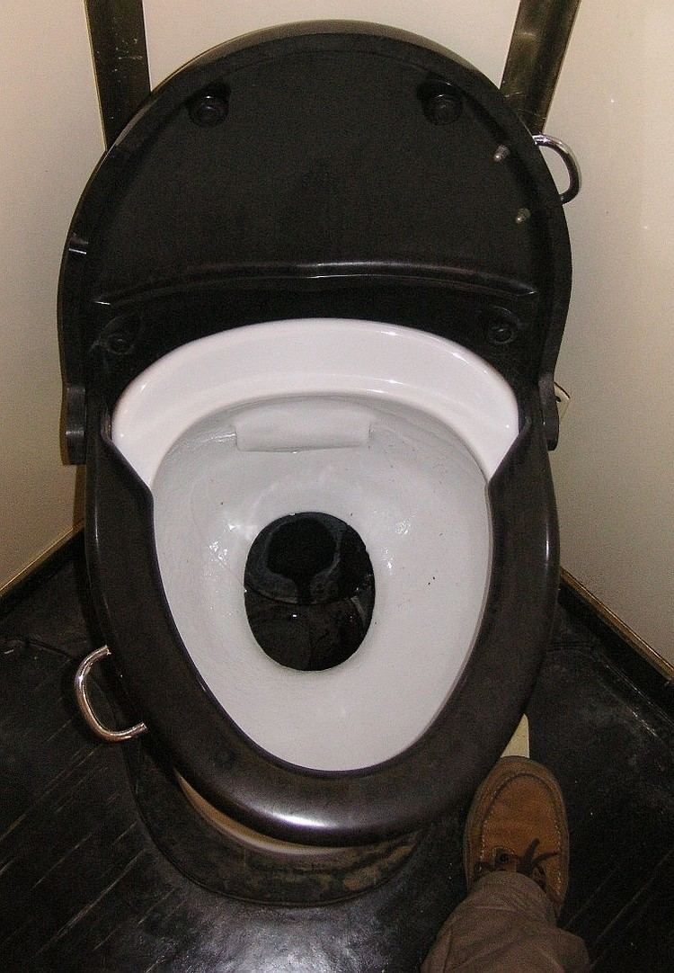 Passenger train toilet