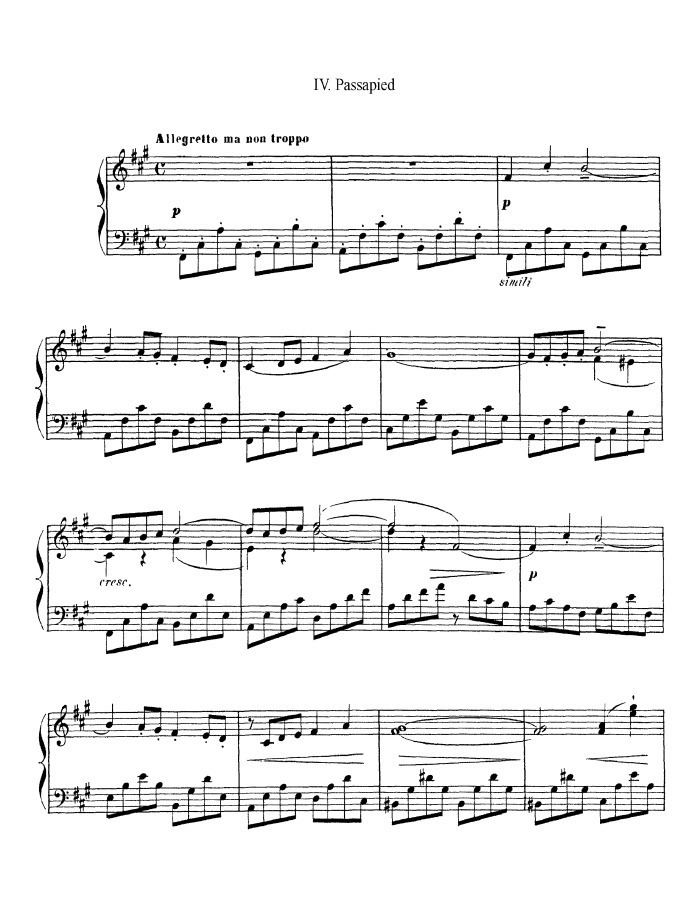 Passepied L75 No4 Passepied free sheet music by Debussy Pianoshelf