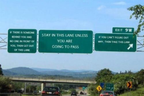 Passing lane The left lane is for PASSING you idiot page 1