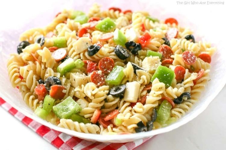Pasta salad Pizza Pasta Salad The Girl Who Ate Everything