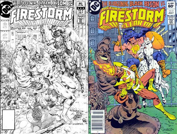 Pat Broderick Pat Broderick original cover for Fury of Firestorm 2