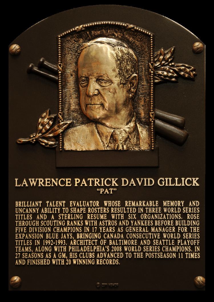 Pat Gillick Gillick Pat Baseball Hall of Fame