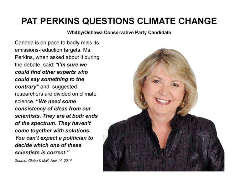 Pat Perkins The Liberal Scarf WhitbyOshawa Conservative candidate