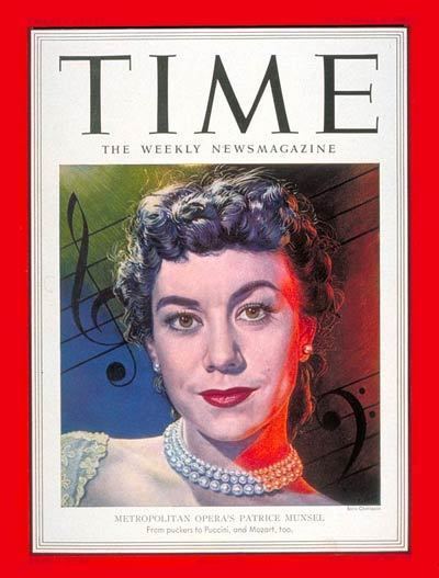 Patrice Munsel TIME Magazine Cover Patrice Munsel Dec 3 1951 Opera