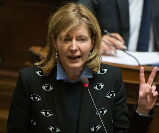 Patricia Ceysens Politica Patricia Ceysens kiest voor opvallend jasje Het
