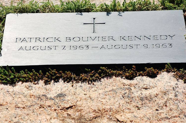 Patrick Bouvier Kennedy's gravestone in Arlington National Cemetery