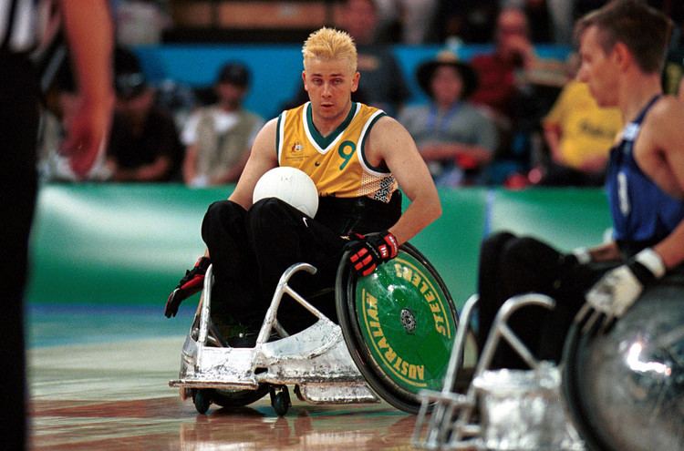 Patrick Ryan (wheelchair rugby) File281000 Wheelchair rugby Patrick Ryan ball 3b 2000 Sydney