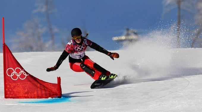 Patrizia Kummer snowboardch Patrizia Kummer im Halbfinal Alpin Wintersport