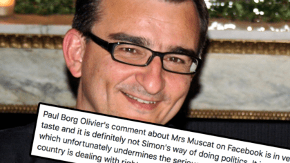 Paul Borg Olivier Kristina Chetcuti Slams Paul Borg Olivier For Facebook Comment