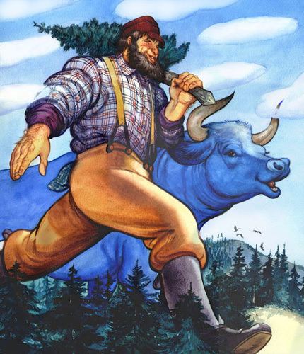 Paul Bunyan Legend and folklore Paul Bunyan and his big blue ox English