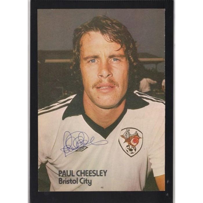Paul Cheesley Signed portrait of Paul Cheesley the Bristol City footballer