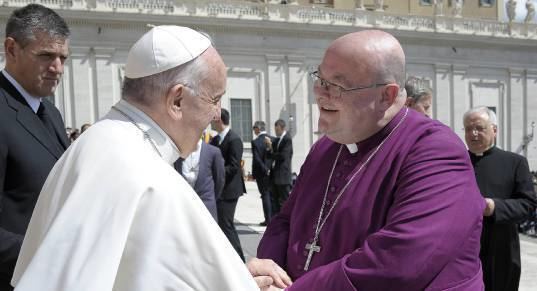 Paul Colton Bishop of Cork Dr Paul Colton meets Pope Francis