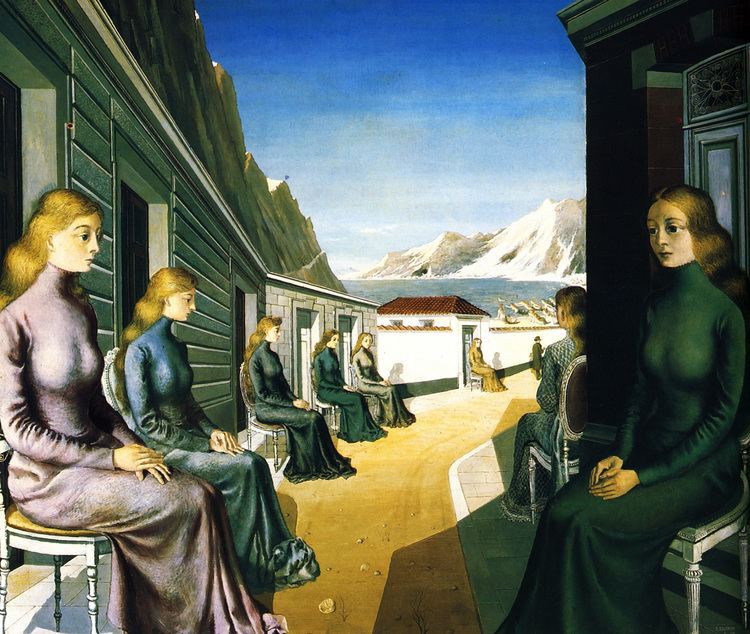 Paul Delvaux The Village of the Sirens Paul Delvaux WikiArtorg
