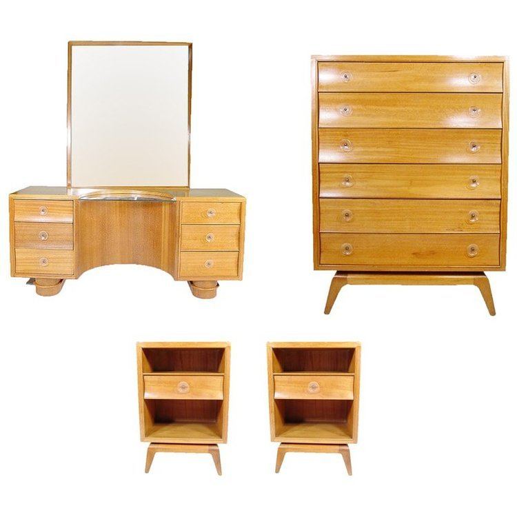 Paul Frankl Paul Frankl Four Piece Bedroom Set for Brown Saltman For