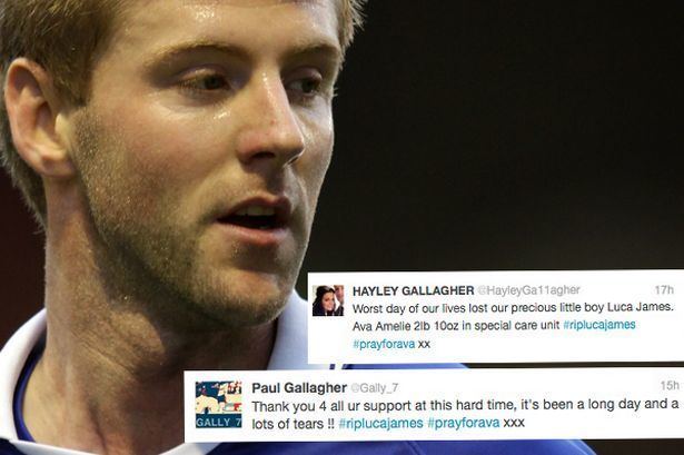 Paul Gallagher (footballer) Footballer Paul Gallagher mourns loss of baby son Luca