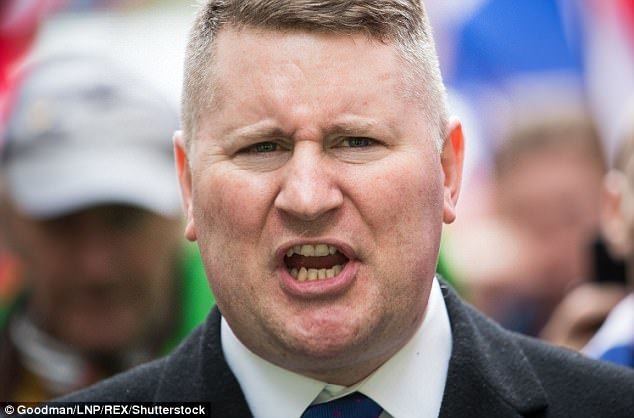 Paul Golding Britain First leader posts fake Paris celebration video Daily