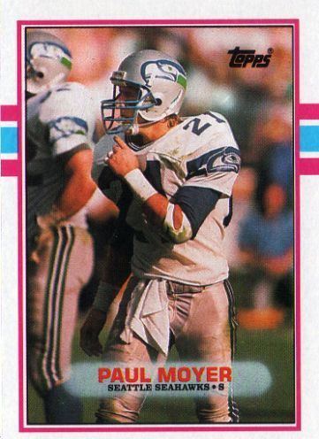Paul Moyer (American football) SEATTLE SEAHAWKS Paul Moyer 187 TOPPS 1989 NFL American Football