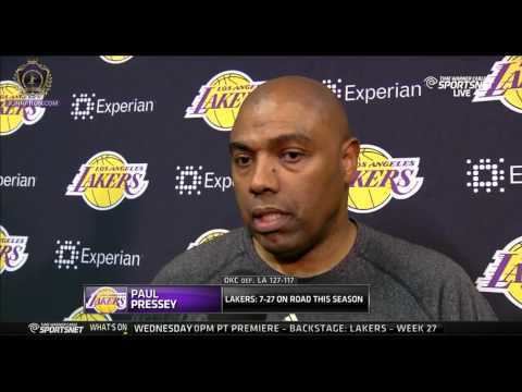 Paul Pressey Paul Pressey post game interview Lakers vs OKC YouTube