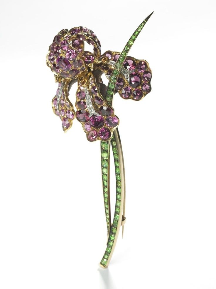 Paulding Farnham Iris Brooch Tiffany amp Co Pink tourmalines demantoid