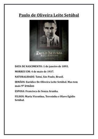 Paulo Setúbal A Biografia do Patrono Paulo Setbal by promaris issuu