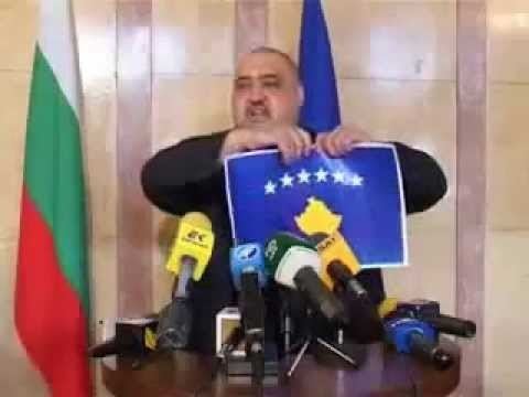 Pavel Chernev Pavel Chernev rips up Kosovo39s flag YouTube