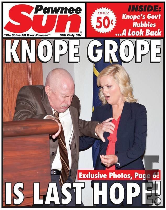 Pawnee (Parks and Recreation) Parks and Rec Newspapers See the Scandalous and Hilarious Front