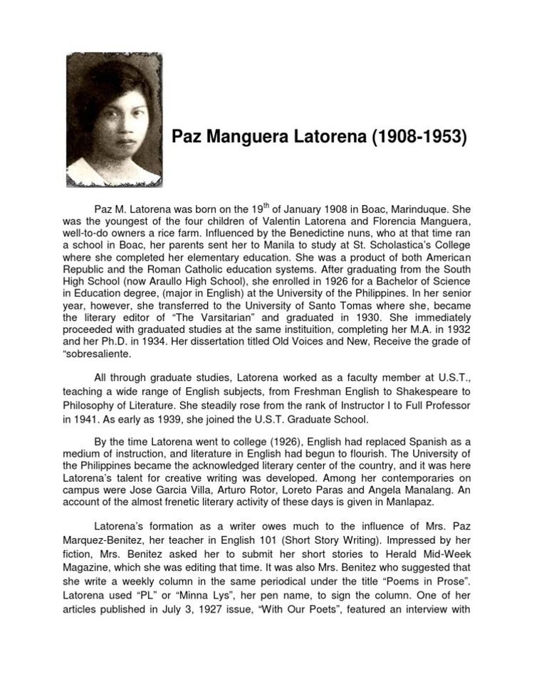 Paz Manguera Latorena | PDF
