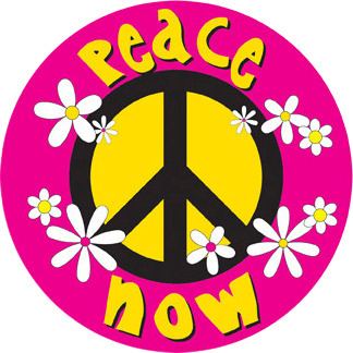 Peace Now Daisy Peace Now Bumper Sticker Decal 45quot X 45quot Peace