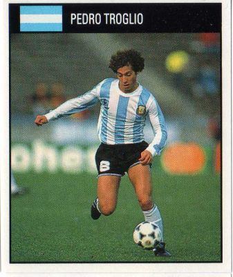Pedro Troglio ARGENTINA Pedro Troglio 16 ORBIS 1990 World Cup Collectable Sticker
