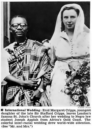 Peggy Cripps Wedding Photo of Joseph Appiah and Enid Margaret Cripps