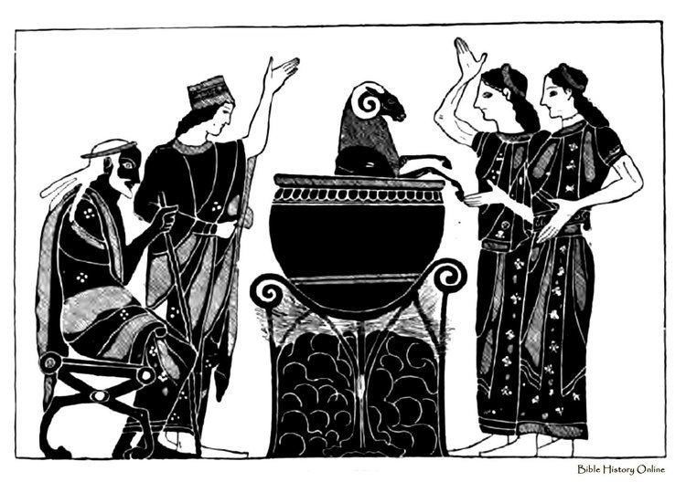 Pelias Medea and Pelias Images of Ancient Vases Greek Arts at Bible